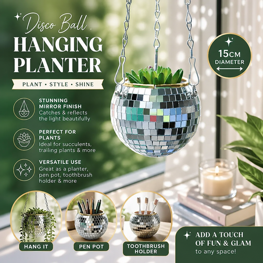Disco Ball Hanging Planter