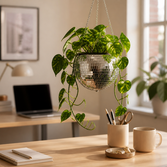 Disco Ball Hanging Planter