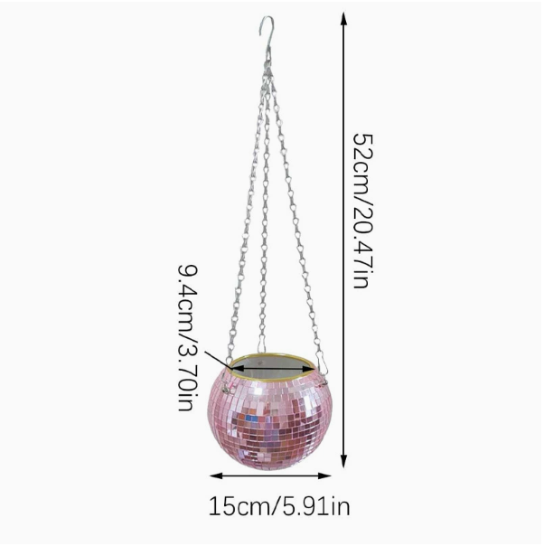 Disco Ball Hanging Planter